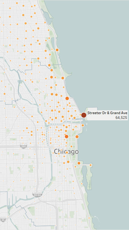 Starting stations heat map- Casual